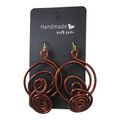 Brown/Bronze rosette-style spiral earrings