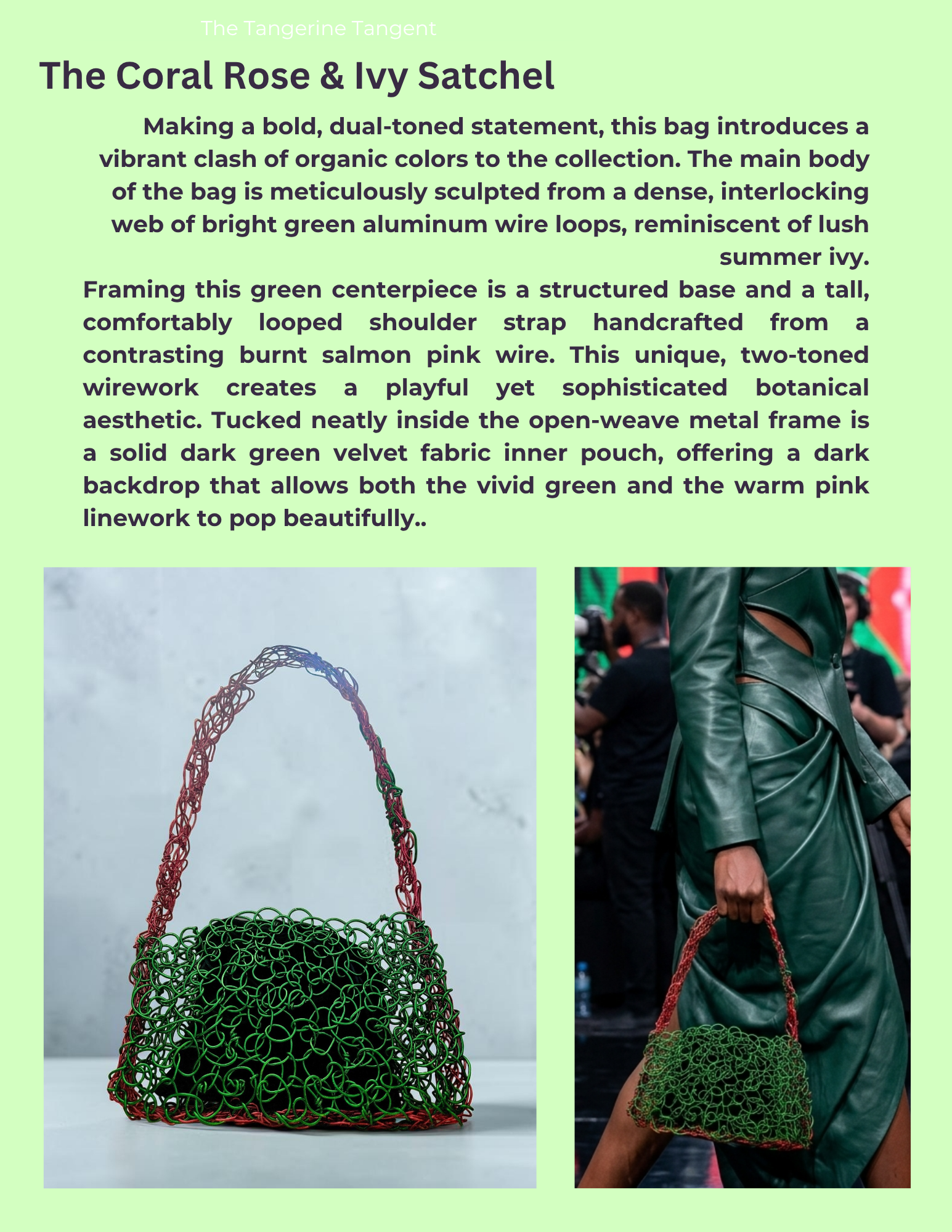 The Coral Rose & Ivy Satchel Bag