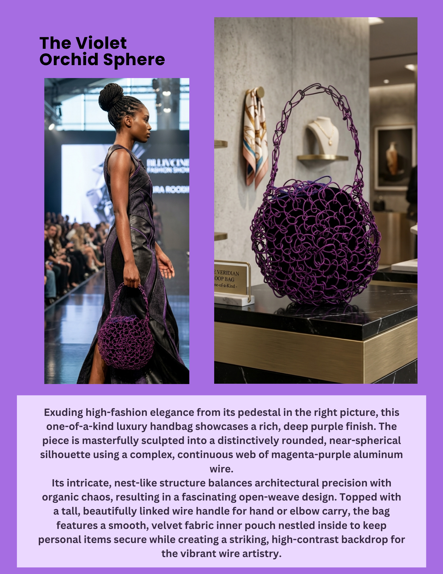 Tge Violet Orchid Sphere Bag