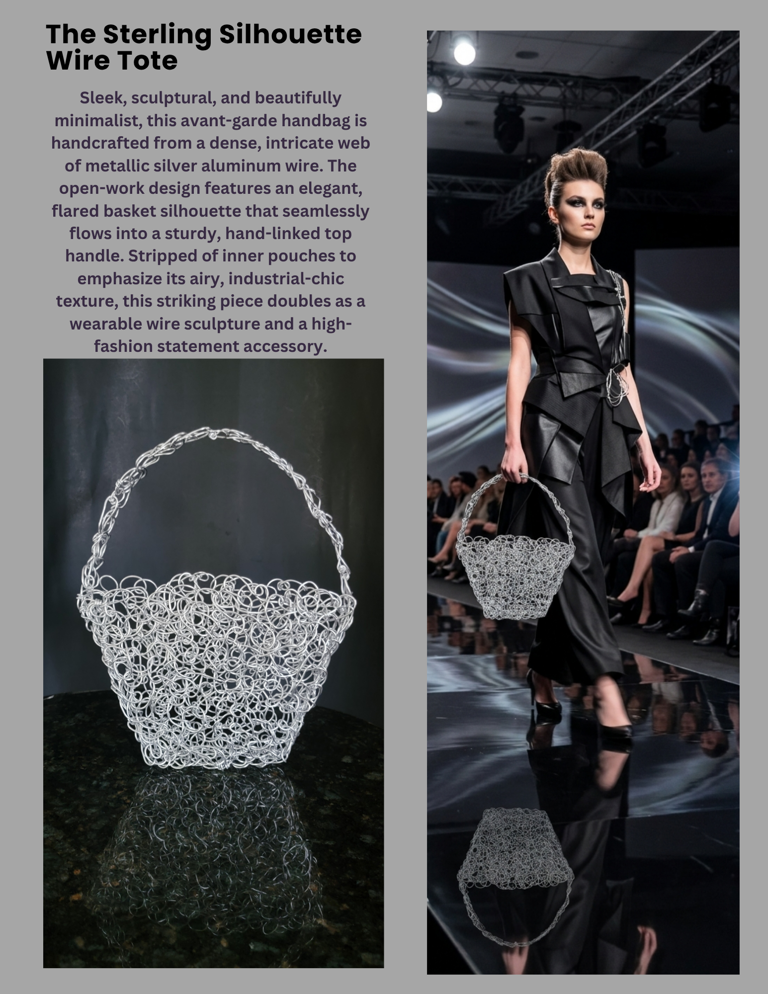 The Sterling Silhouette Wire Tote Bag