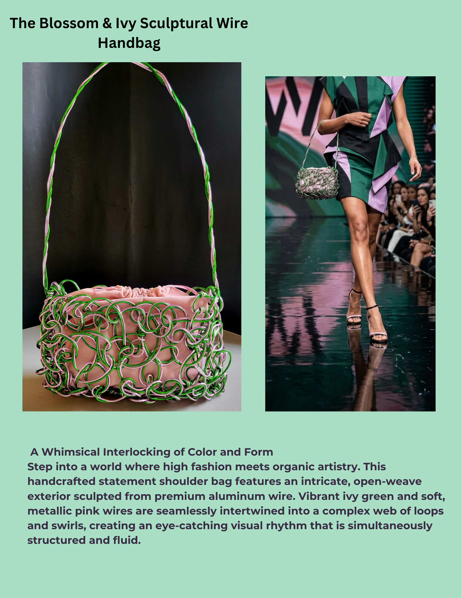The Blossom & Ivy Sculptural Wire Bag